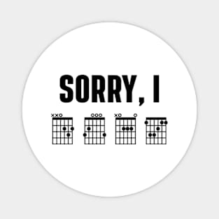 Sorry I DGAF - Funny guitar music Magnet